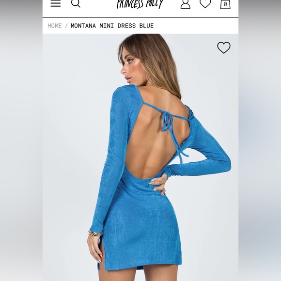 Princess Polly Montana Mini Dress Blue Lioness Sold Out - Picture 12 of 15